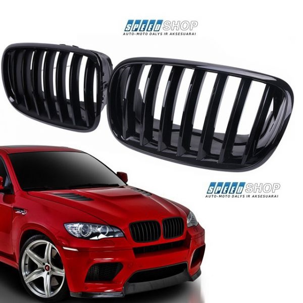 BMW X5 (E70) / X6 (E71) juodos blizgios grotelės